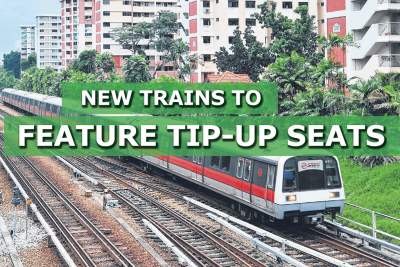 New trains for North-South and East-West lines feature tip-up seats