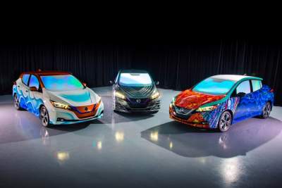 Customised Nissan Leaf show vehicles inspired by 'A Wrinkle in Time'