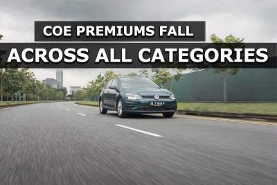 COE premiums fall across all categories