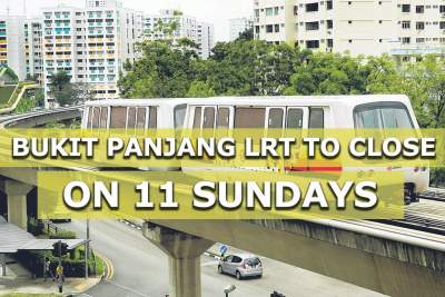 Bukit Panjang LRT to close for 11 Sundays for maintenance starting 15th April