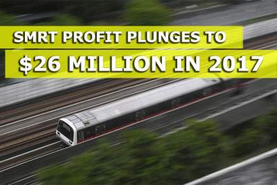 SMRT's profit plunges to $26 million in 2017
