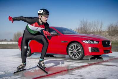 New Jaguar XE 300 Sport wins gripping ice race
