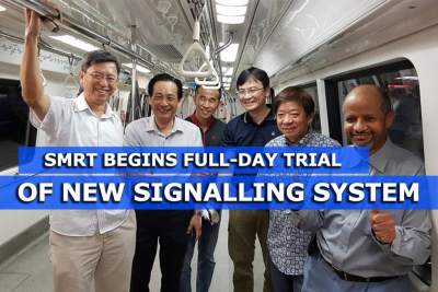SMRT begins full-day trial of new train signalling system