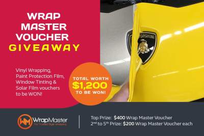 Wrap Master vouchers worth up to $1,200 to be won!