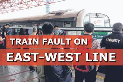 Train fault on East-West Line a day after North-South Line delays