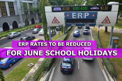 ERP rates on some roads, expressways to be reduced during June school holidays