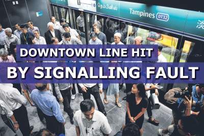 Downtown Line hit by signalling fault, causing crowded train platforms