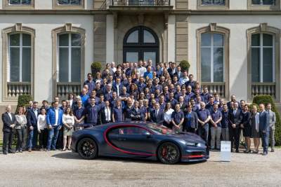 Bugatti is celebrating the production and delivery of the 100th Chiron