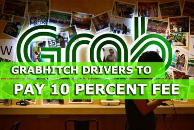GrabHitch drivers to pay 10% fee for all rides from Friday