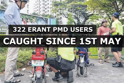 322 errant PMD users caught since law kicked in on 1st May