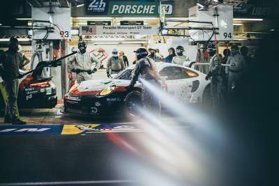 Porsche locks out first row at world's toughest long-distance race
