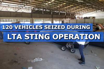 120 vehicles seized by LTA during sting operations on deregistered vehicles