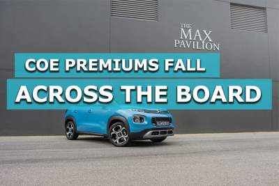 COE premiums continue to fall across the board