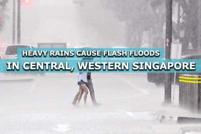 Heavy rain causes flash floods in central, western Singapore
