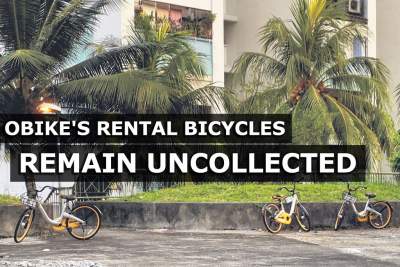 oBike's rental bicycles remain uncollected across Singapore