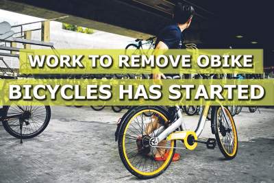 Work to remove bicycles has started: oBike chairman