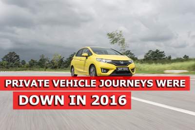 Private vehicle journeys were down in 2016, the first decline since 1997