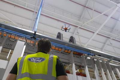 Ford inspection drones keep engine plant workers safely grounded