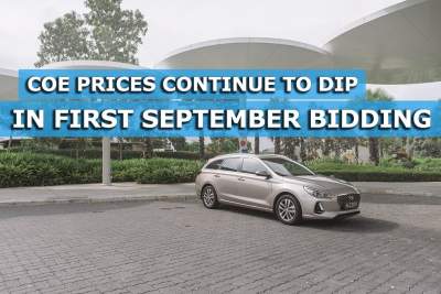 COE prices continue to dip in first September bidding