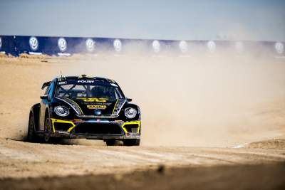 Tanner Foust claims hard-fought podium finish at inaugural Nitro Rallycross
