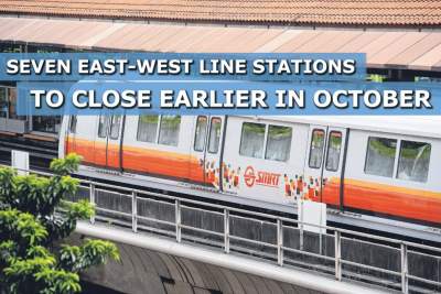 Seven East-West Line stations to close earlier in October