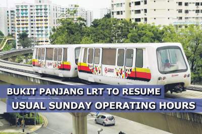 Bukit Panjang LRT to resume usual Sunday operating hours in November