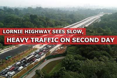 Lornie Highway sees slow, heavy traffic on second day