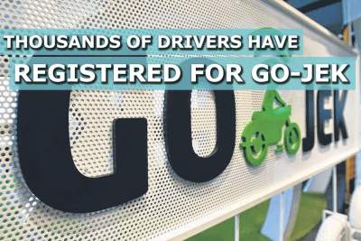 Thousands of drivers have registered for Go-Jek