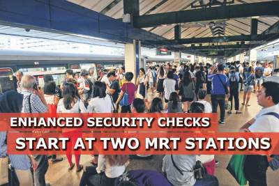 Enhanced security checks start at two MRT stations