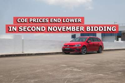 COE prices end lower in second November bidding