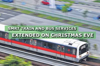 SMRT train and bus services to be extended on Christmas Eve