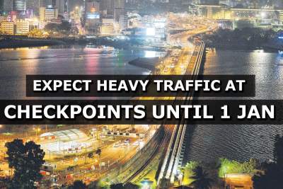 ICA: Expect heavy traffic at checkpoints till 1 January