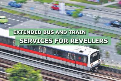 Extended bus, train services for revellers