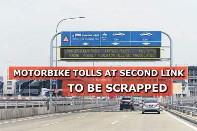 Motorbike tolls at Second Link to be scrapped