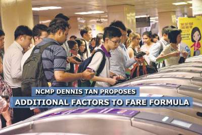 NCMP Dennis Tan proposes additional factors to fare formula