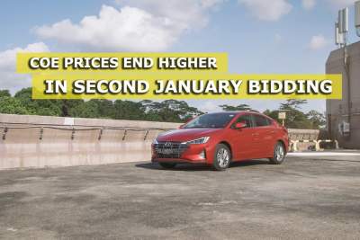 COE prices end higher in second January bidding