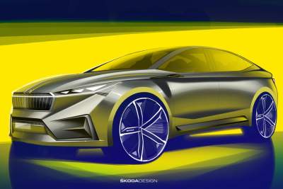 Skoda unveils first sketches of electric concept study