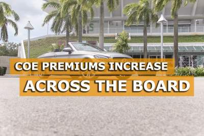 Premiums increase across all COE categories
