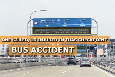 One killed, 16 injured in Tuas Checkpoint bus accident
