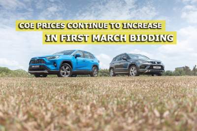 COE premiums continue to increase in first March bidding