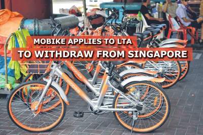 Mobike applies to LTA to withdraw from Singapore