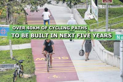 Over 40km of cycling paths to be built in next five years