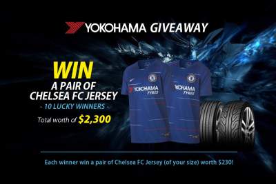 Yokohama Giveaway - Win a pair of Chelsea FC jerseys (worth $2,300 in total)