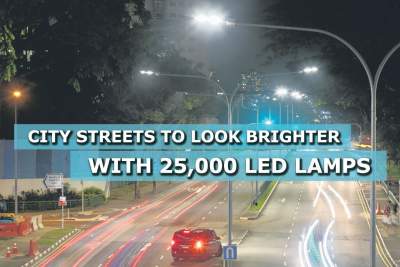 City streets to look brighter with 25,000 LED lamps