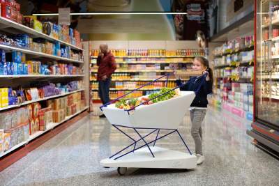 Ford creates a self-braking shopping trolley