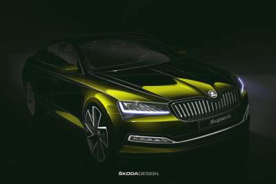 Skoda reveals design sketch for revised Superb