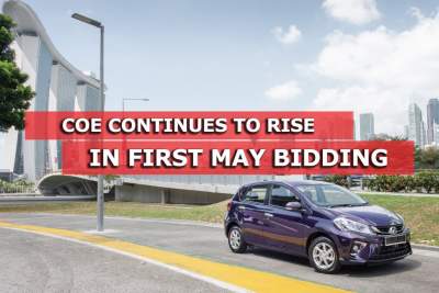 COE continues to rise in first May bidding