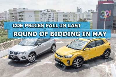COE prices fall in last round of May bidding