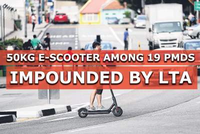 50kg e-scooter among 19 personal mobility devices impounded by LTA