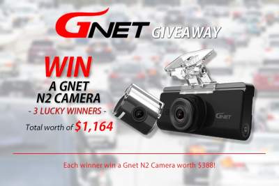 Gnet Giveaway - Car cameras worth up to $1,164 to be won!